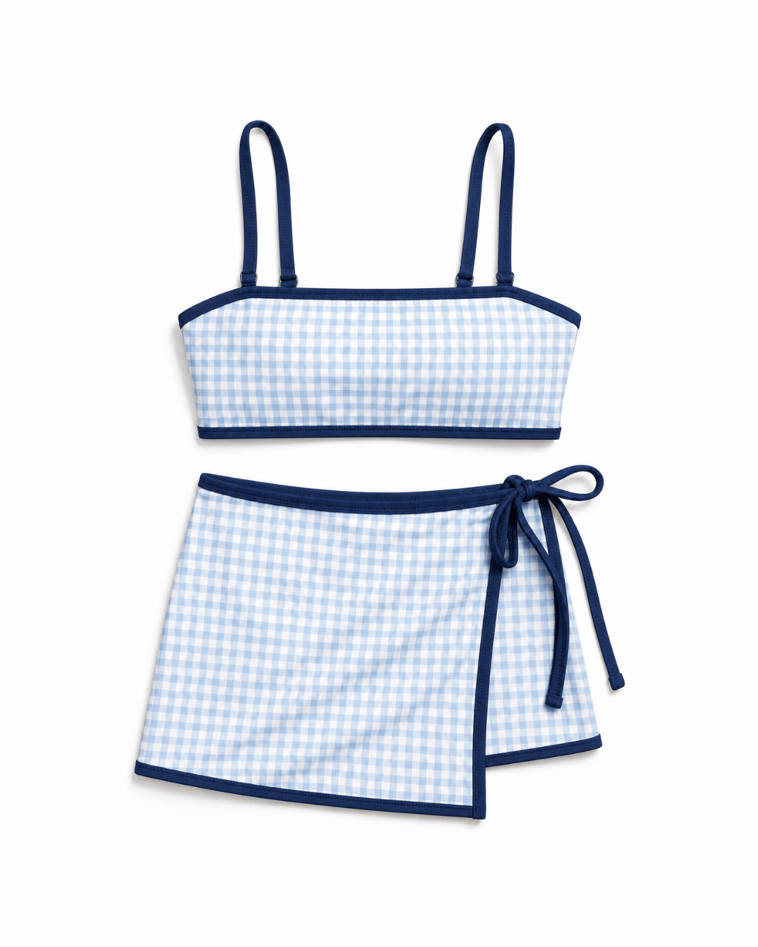 Eppy Gingham Wrap Swim Skort