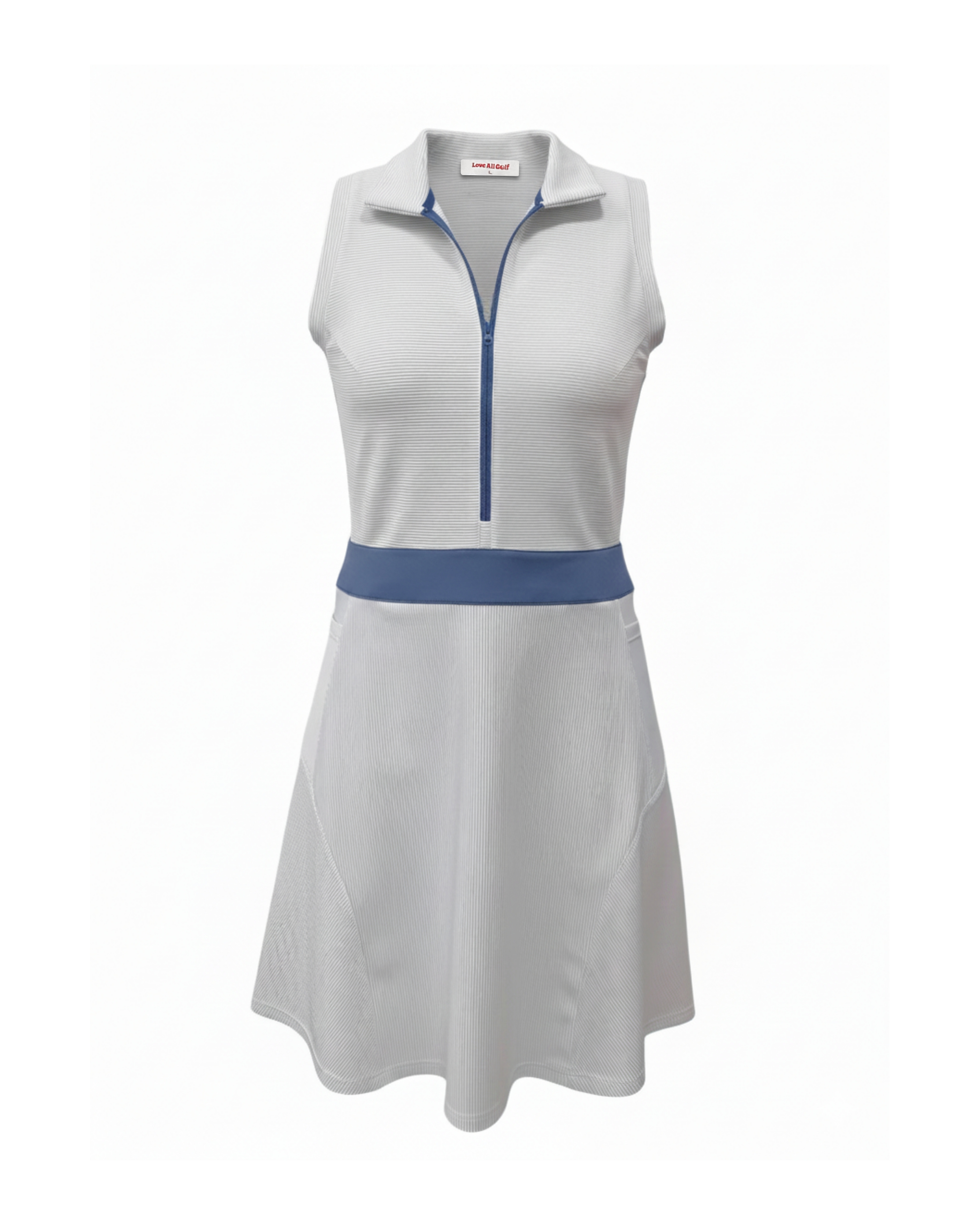 Laura Striped Golf Dress Blue Stripe / Medium