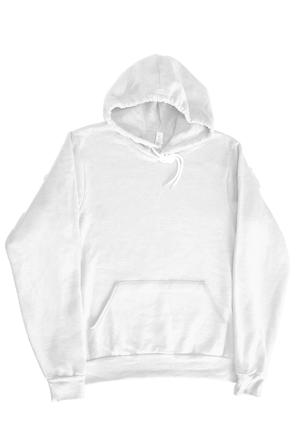 White hoodie on a white background