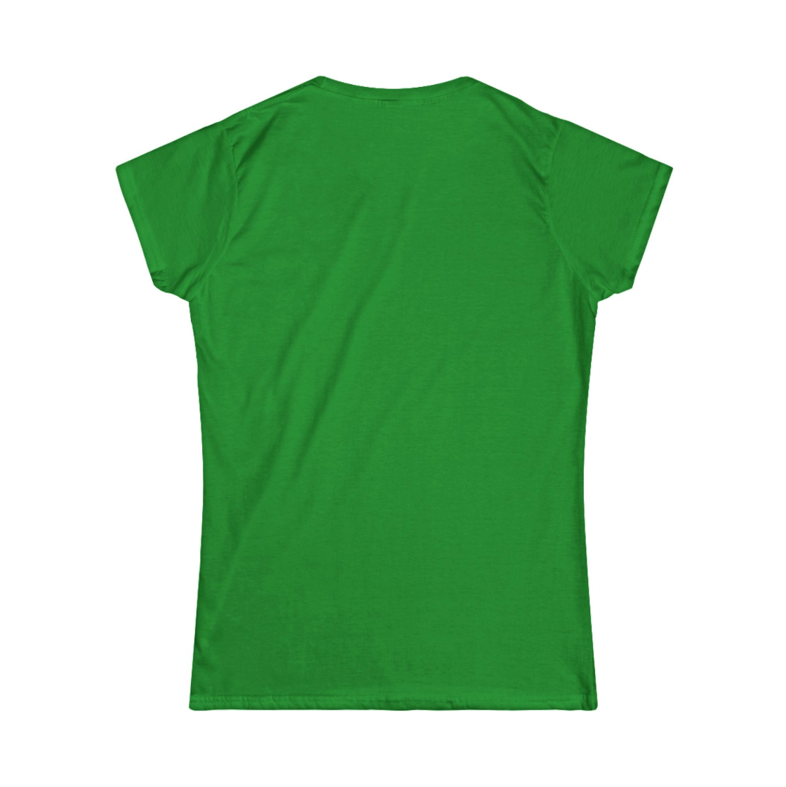 Kelly green t-shirt on a white background