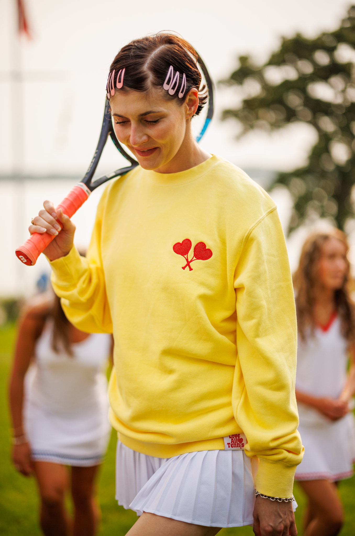 Love All Core Women's Yellow Fay Crew Neck Sweatshirt