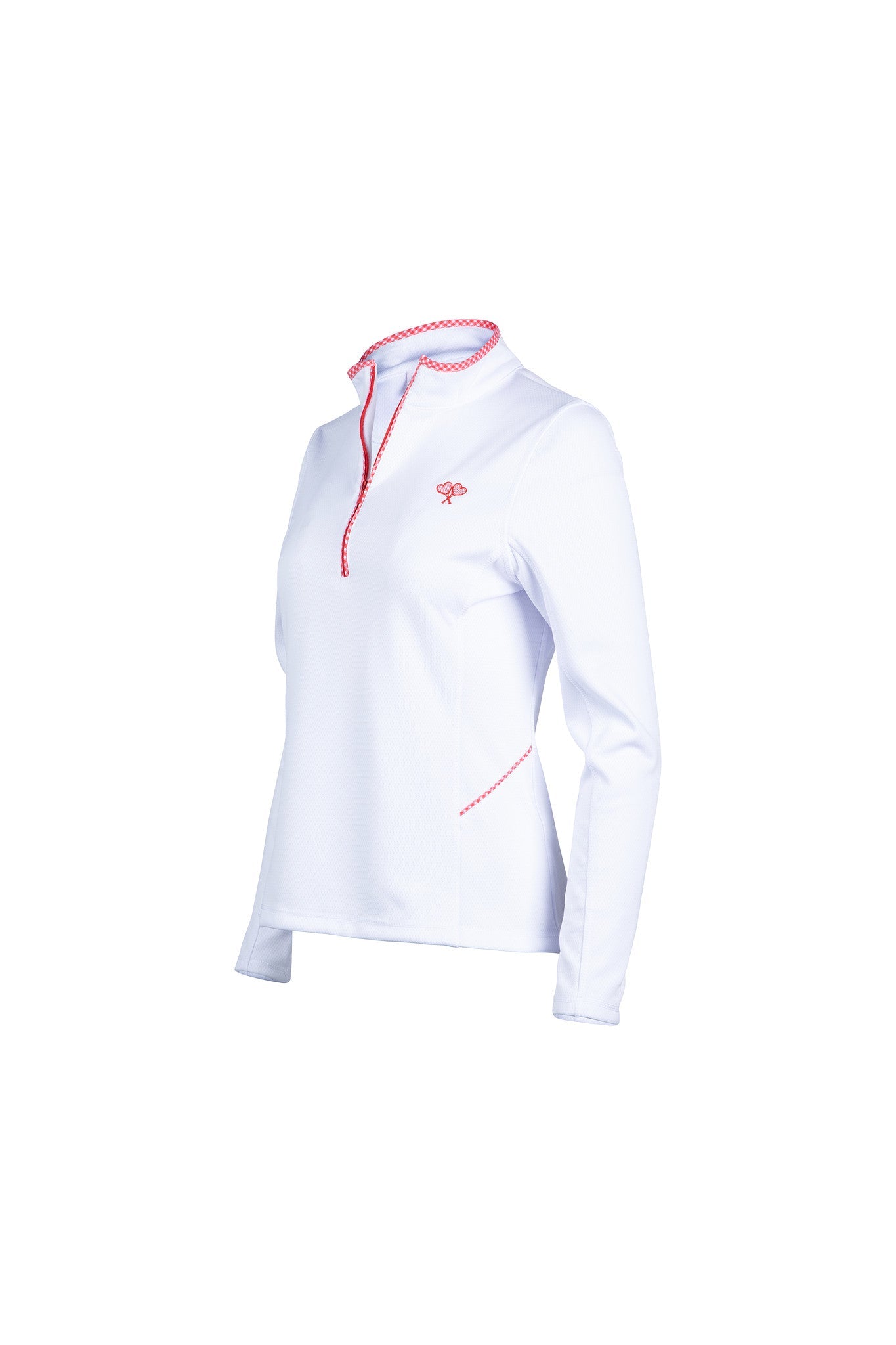 Love All Tennis Women's Tracy 1/4 Zip Lightweight Jacket Gingham