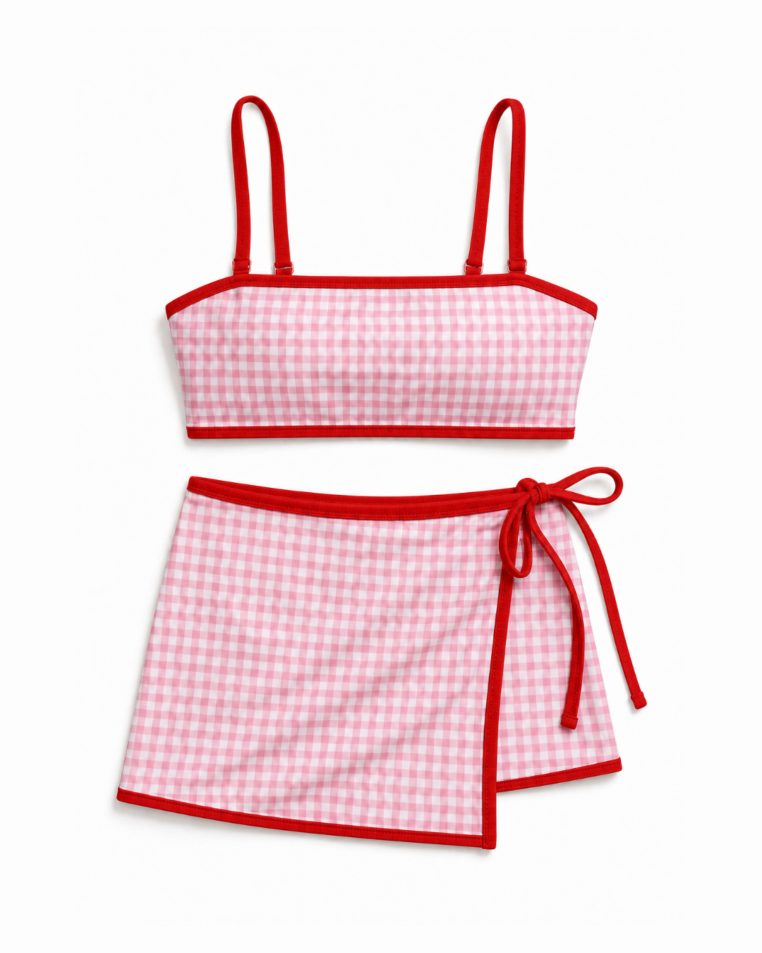 Eppy Gingham Wrap Swim Skort