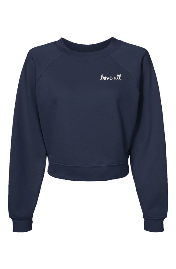 Womens Raglan Pullover Fleece Sweatshirt