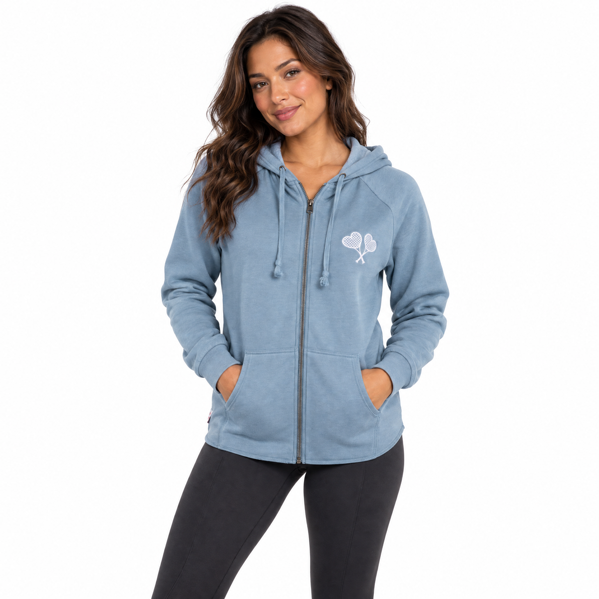 Love All Core Women's Courtney Lightweight Wash Zip Hoodie