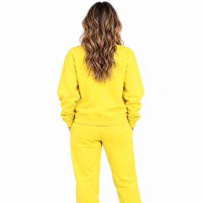 Love All Core Women's Yellow Fay Crew Neck Sweatshirt