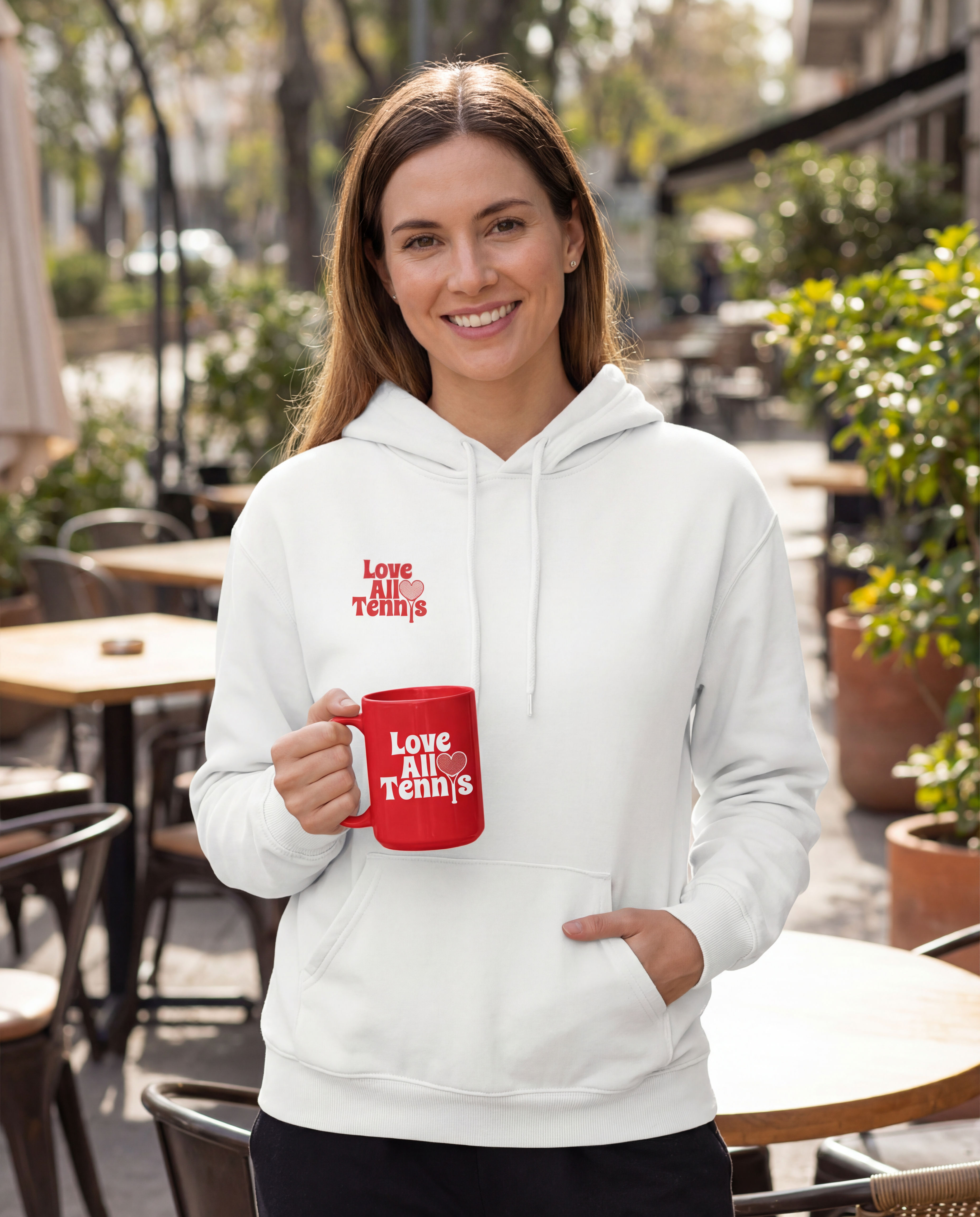 Love All Tennis Red Logo Mug