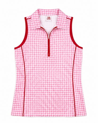 Lorena Gingham Resort Golf Top