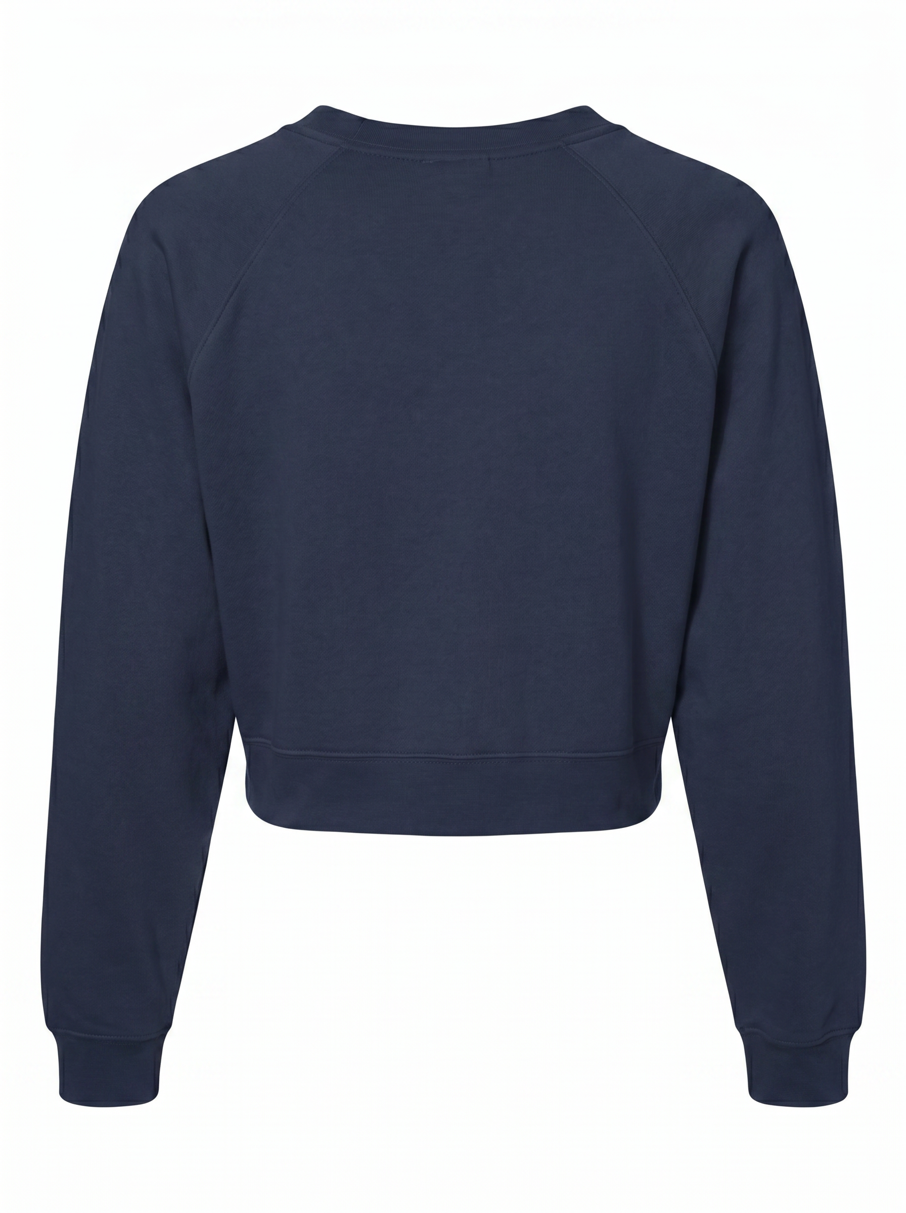 Womens Raglan Pullover Fleece Sweatshirt Navy