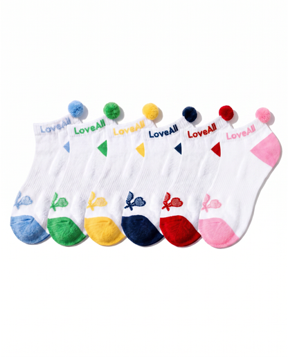 Love All Tennis Classic Pom Pom Sock Bundle