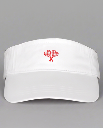 Love All Tennis Crossed Heart Women's Visor