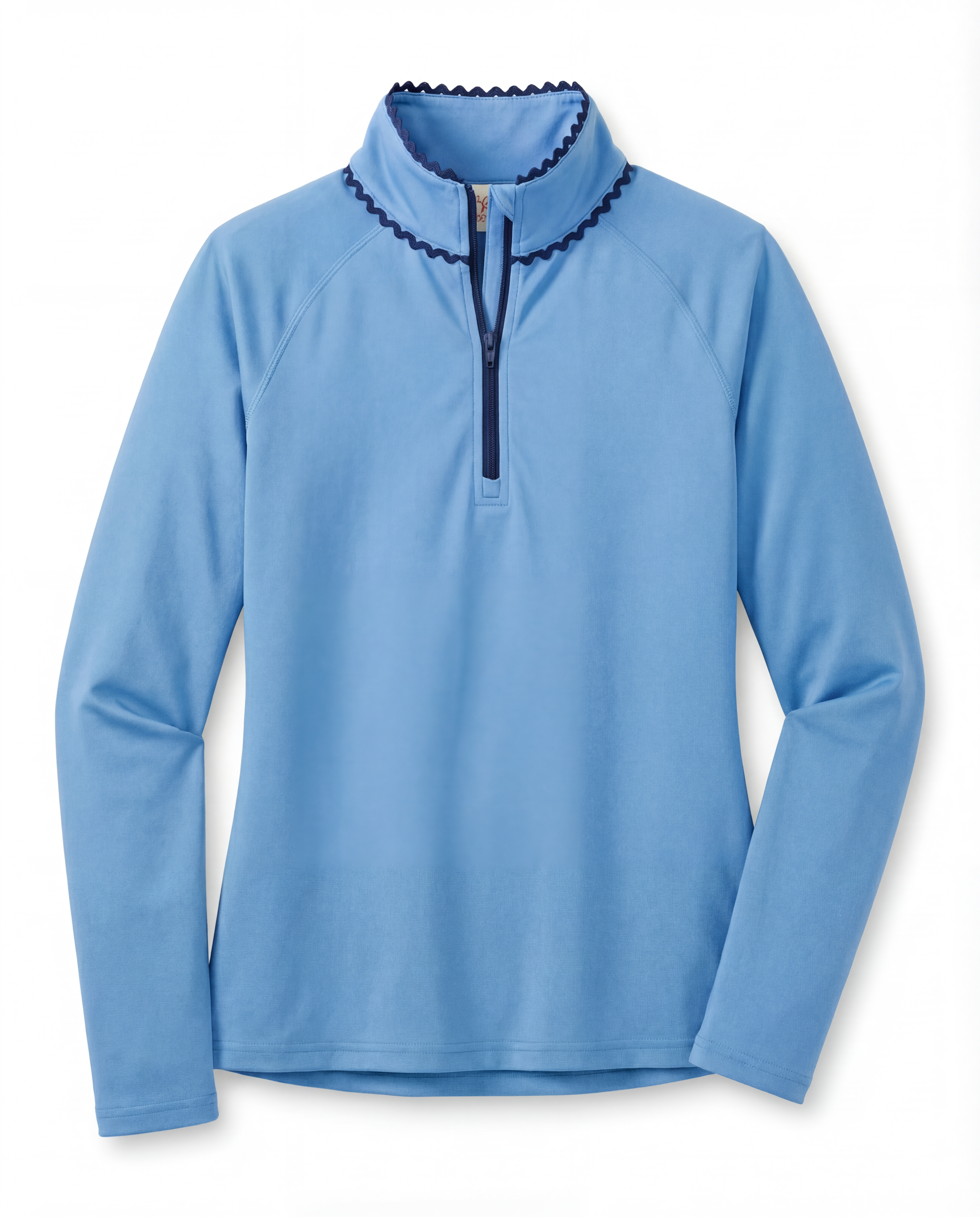 Annika Littles Gingham Resort 1/4 Zip Golf Top