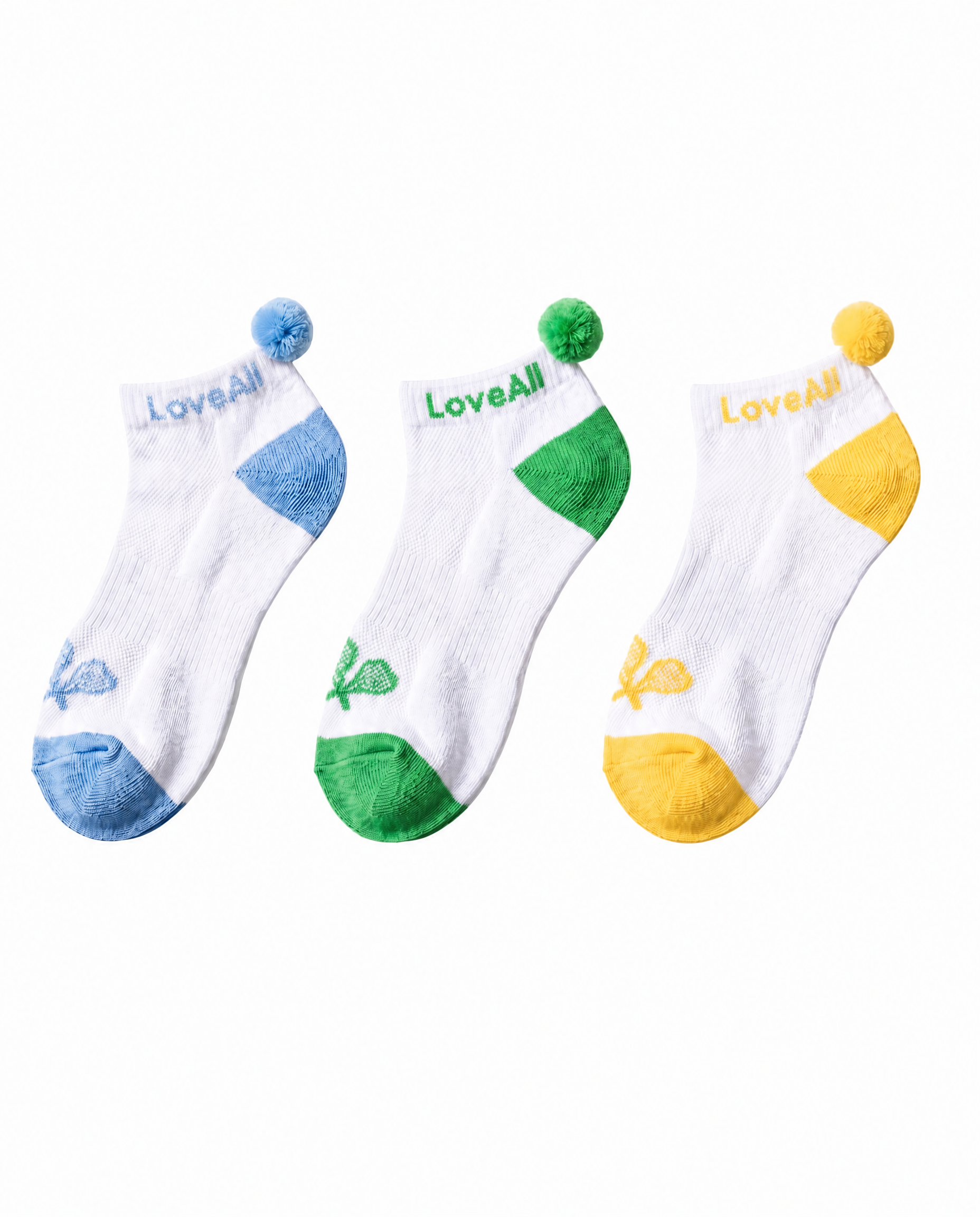 Love All Tennis Resort Pom Pom Sock Bundle