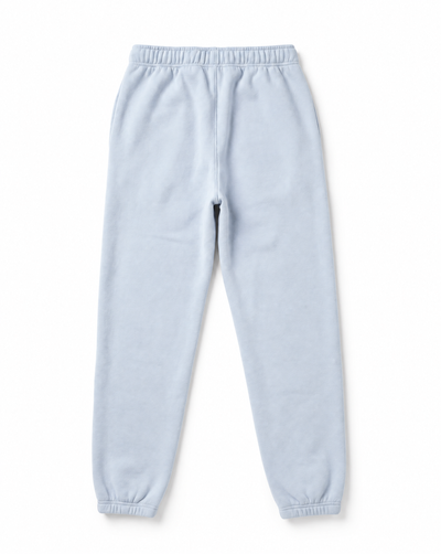 Light grey sweatpants with an elastic waistband and elastic ankle cuffs, shown flat against a white background.