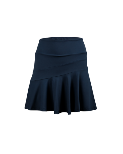 Navy blue skirt on a white background