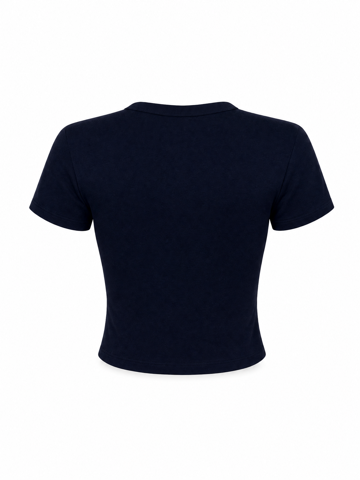 Navy t-shirt on a white background