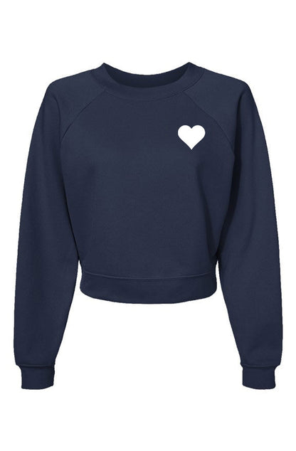 Womens Raglan Pullover Fleece Sweatshirt