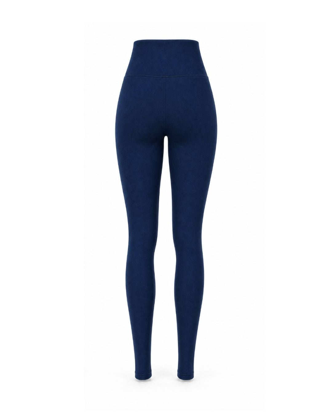 Navy blue leggings on a white background
