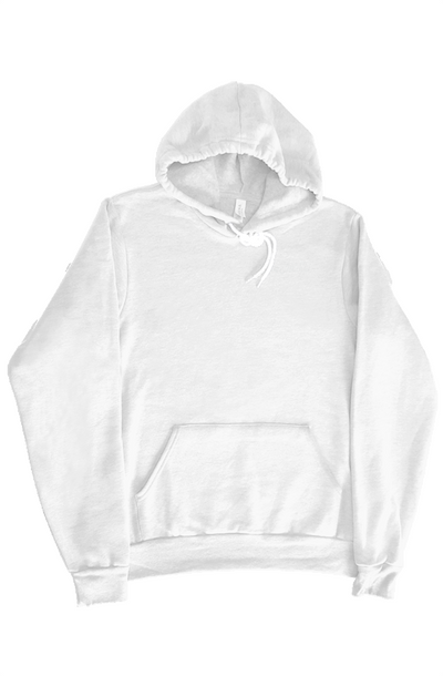 White hoodie on a white background