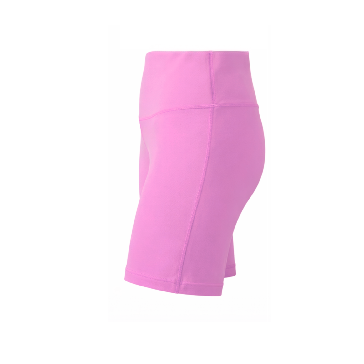 Pink athletic shorts on a white background