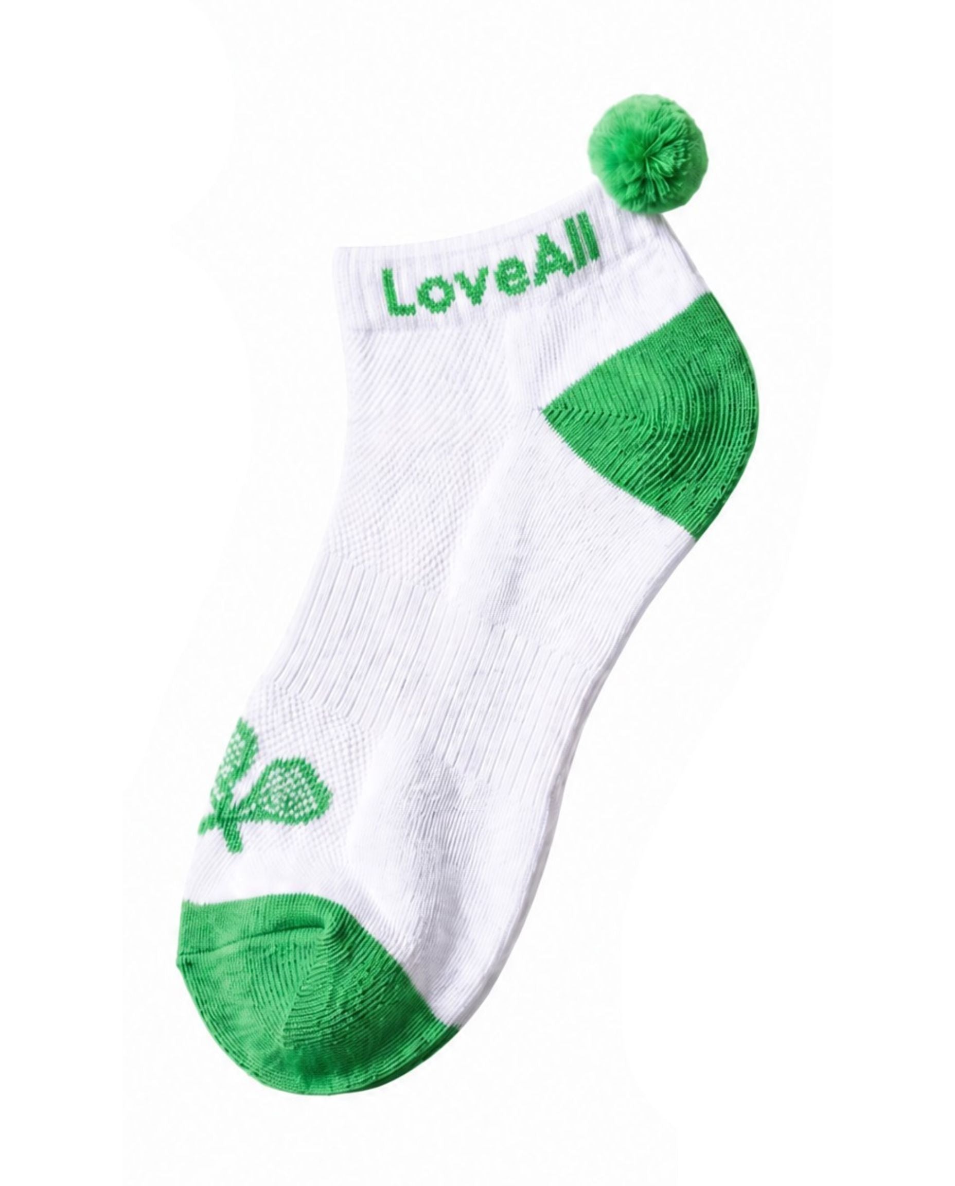 Love All Tennis Pom Pom Socks
