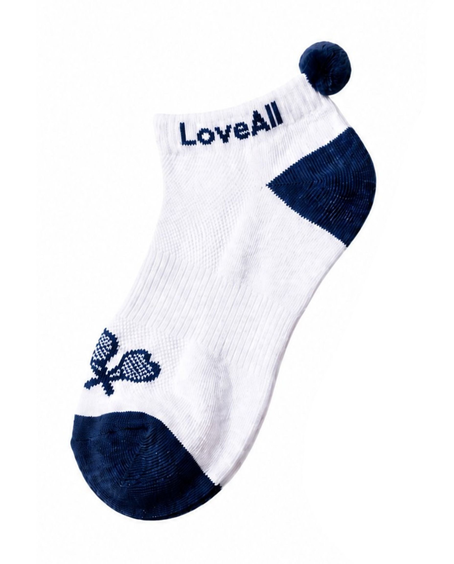 Love All Tennis Pom Pom Socks