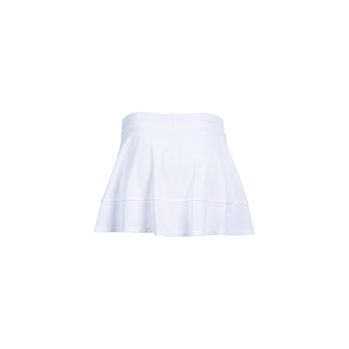 White pleated skirt on a white background