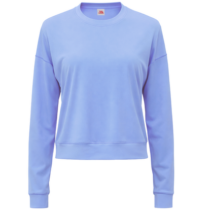 Light blue top on a white background