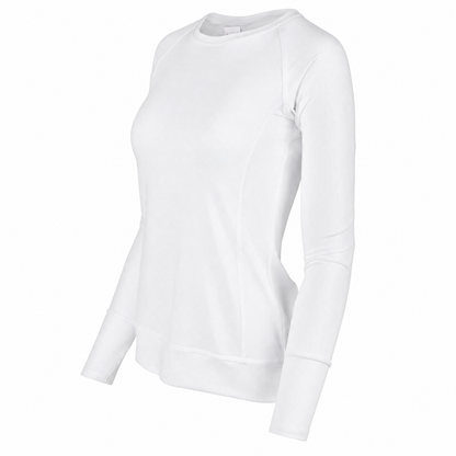 White long-sleeve shirt on a white background