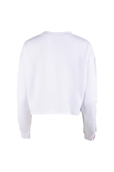 White sweatshirt on a white background