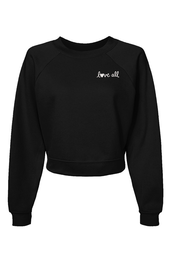 Black sweatshirt on flat white background