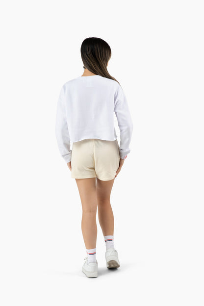 Love All Tennis Women's Lightweight Cropped Crew Pullover