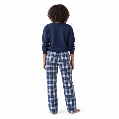 Love All Tennis Women's Navy Flannel Plaid Pant