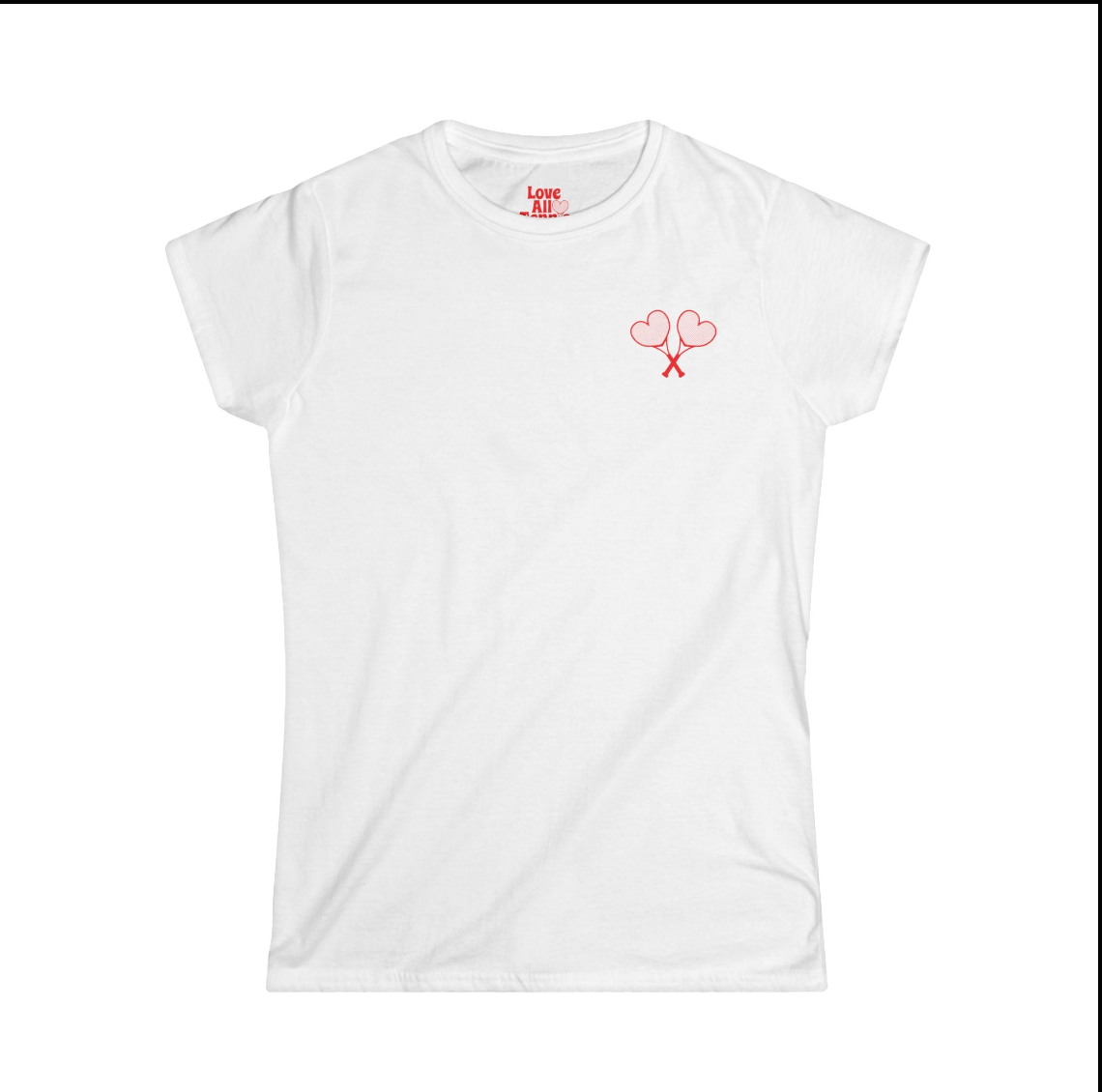 Love All Tennis Women's Hearts Softstyle T-Shirt