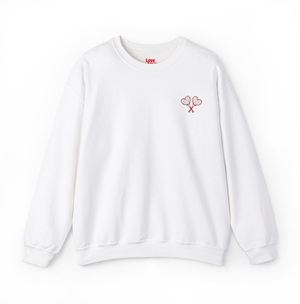 Love All Tennis Adult Embroidered Crewneck Sweatshirt