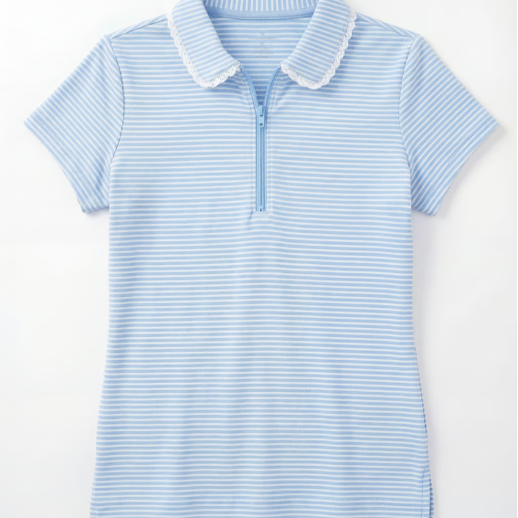 Claire Striped Resort Short Sleeve Golf Top