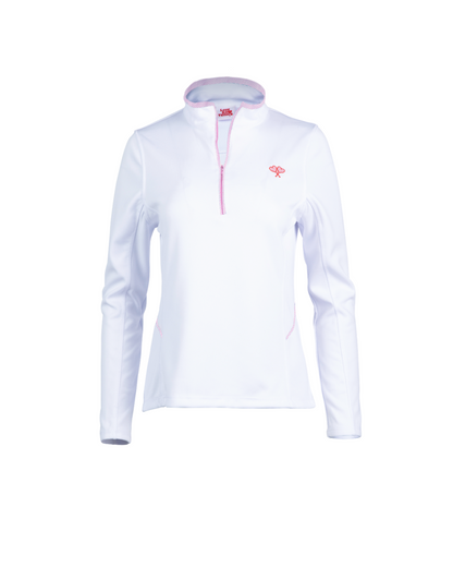 Love All Tennis Women's Tracy 1/4 Zip Jacket Stripes