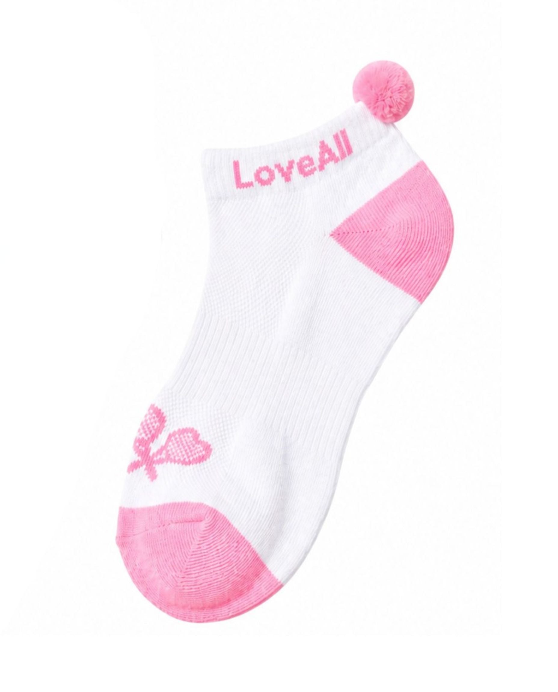 Love All Tennis Pom Pom Sock