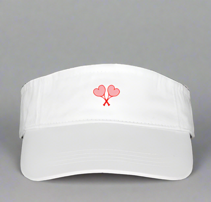 Love All Tennis Crossed Heart Women's Visor