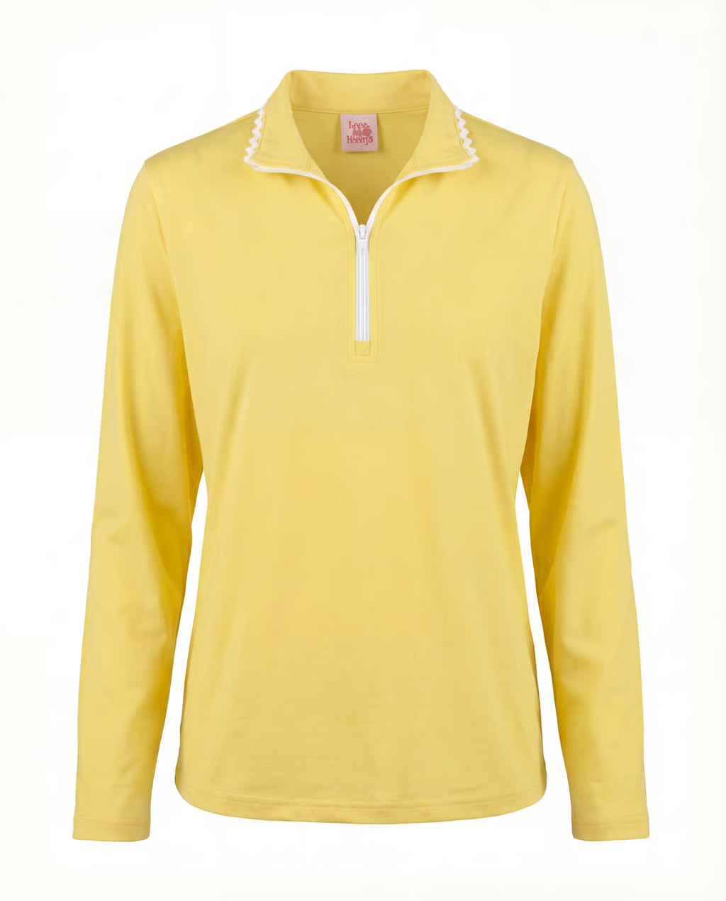 Annika Littles Gingham Resort 1/4 Zip Golf Top