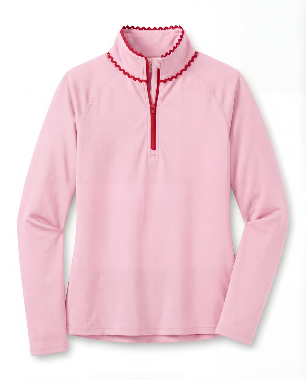 Annika Littles Gingham Resort 1/4 Zip Golf Top