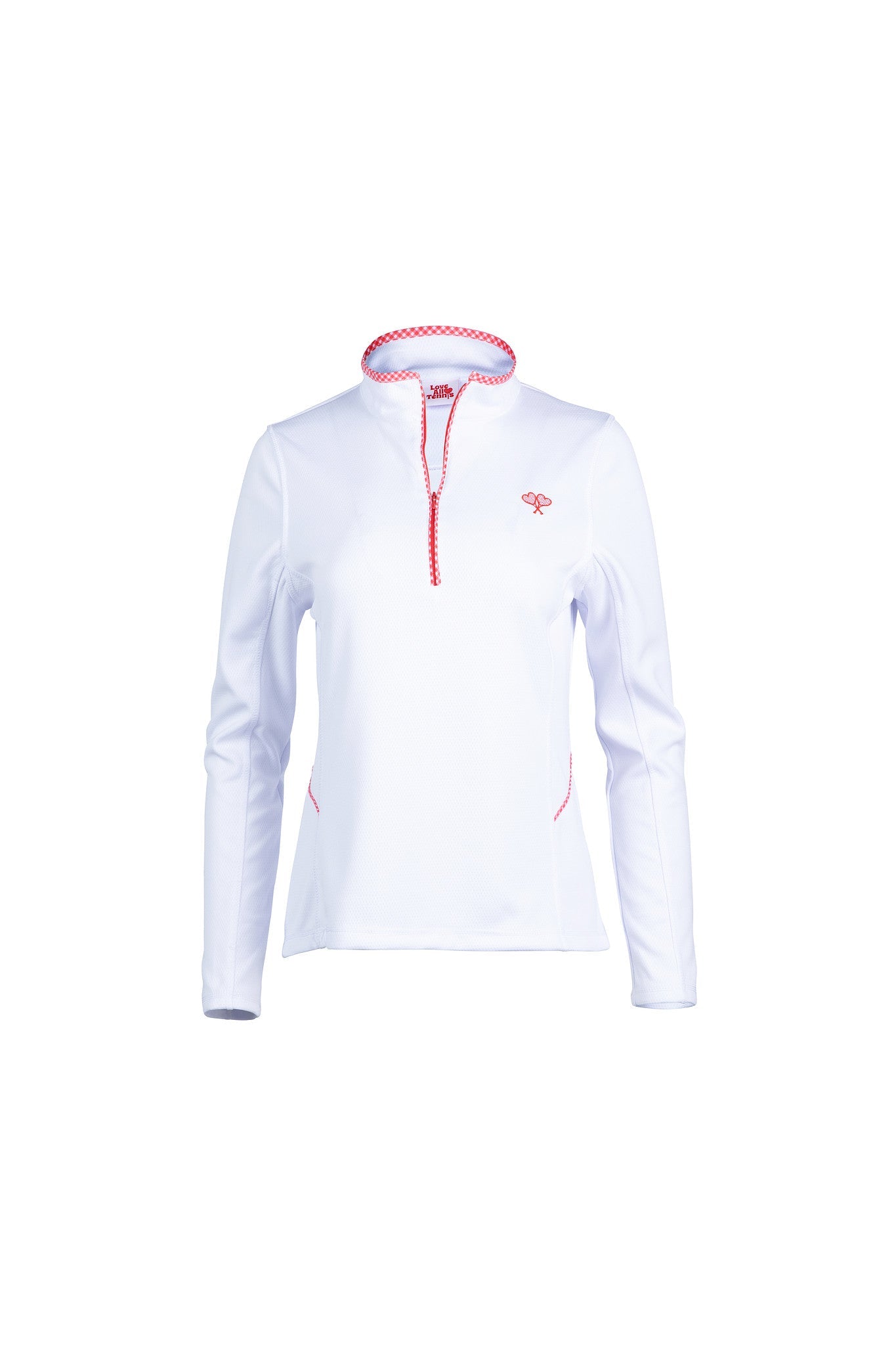 Love All Tennis Women's Tracy 1/4 Zip Lightweight Jacket Gingham